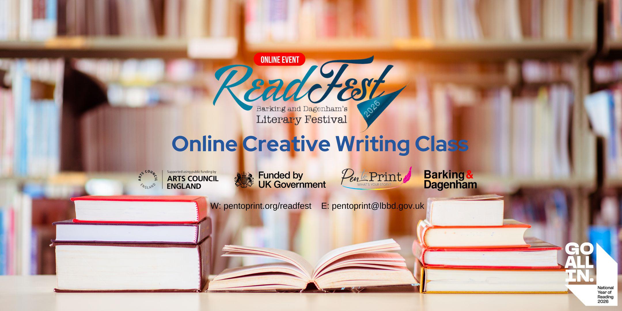 Online ReadFest 2026: Creative Writing Class with Ian Ayris