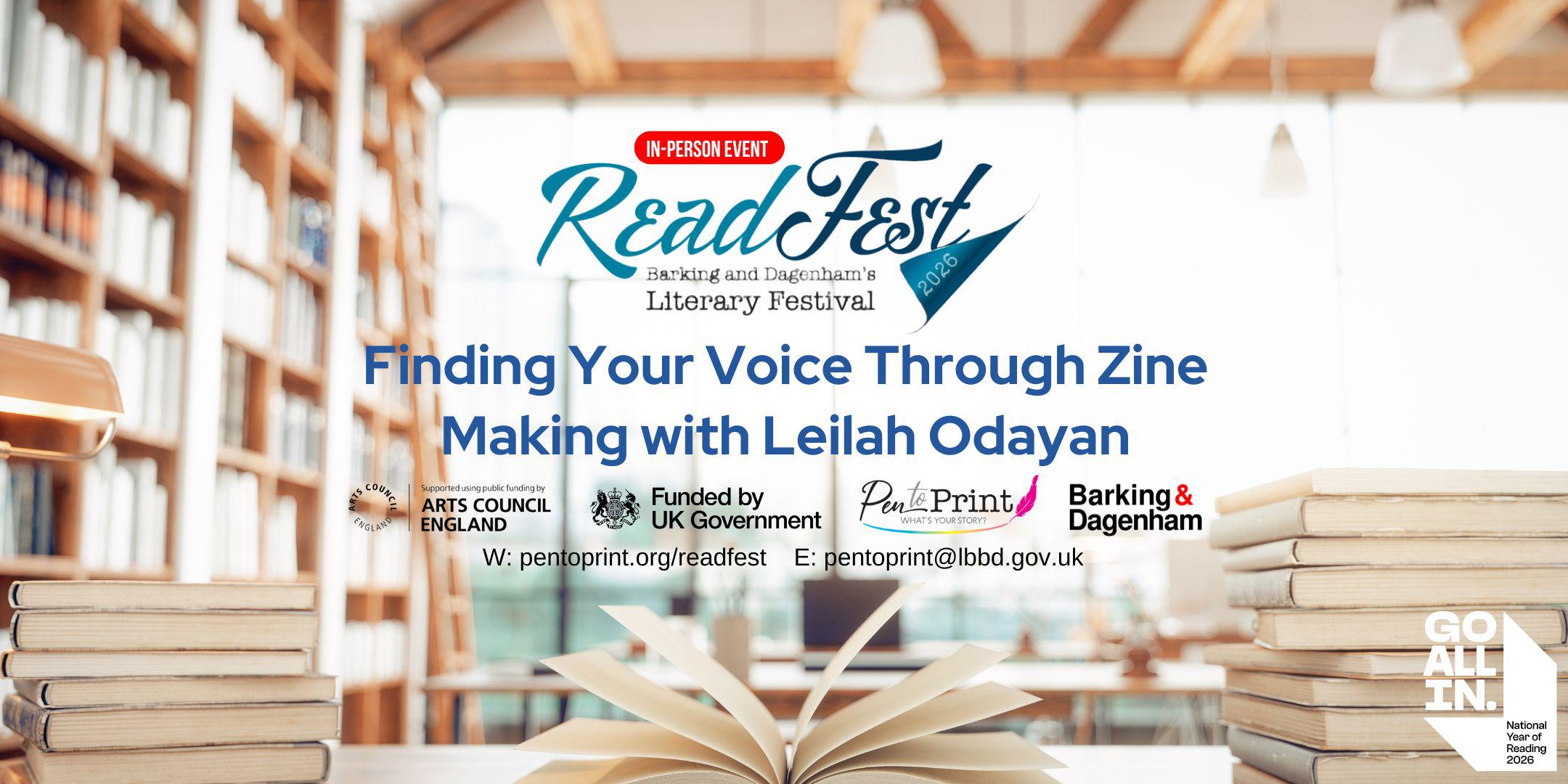 ReadFest 2026: Finding Your Voice Through Zine Making with Leilah Odayan