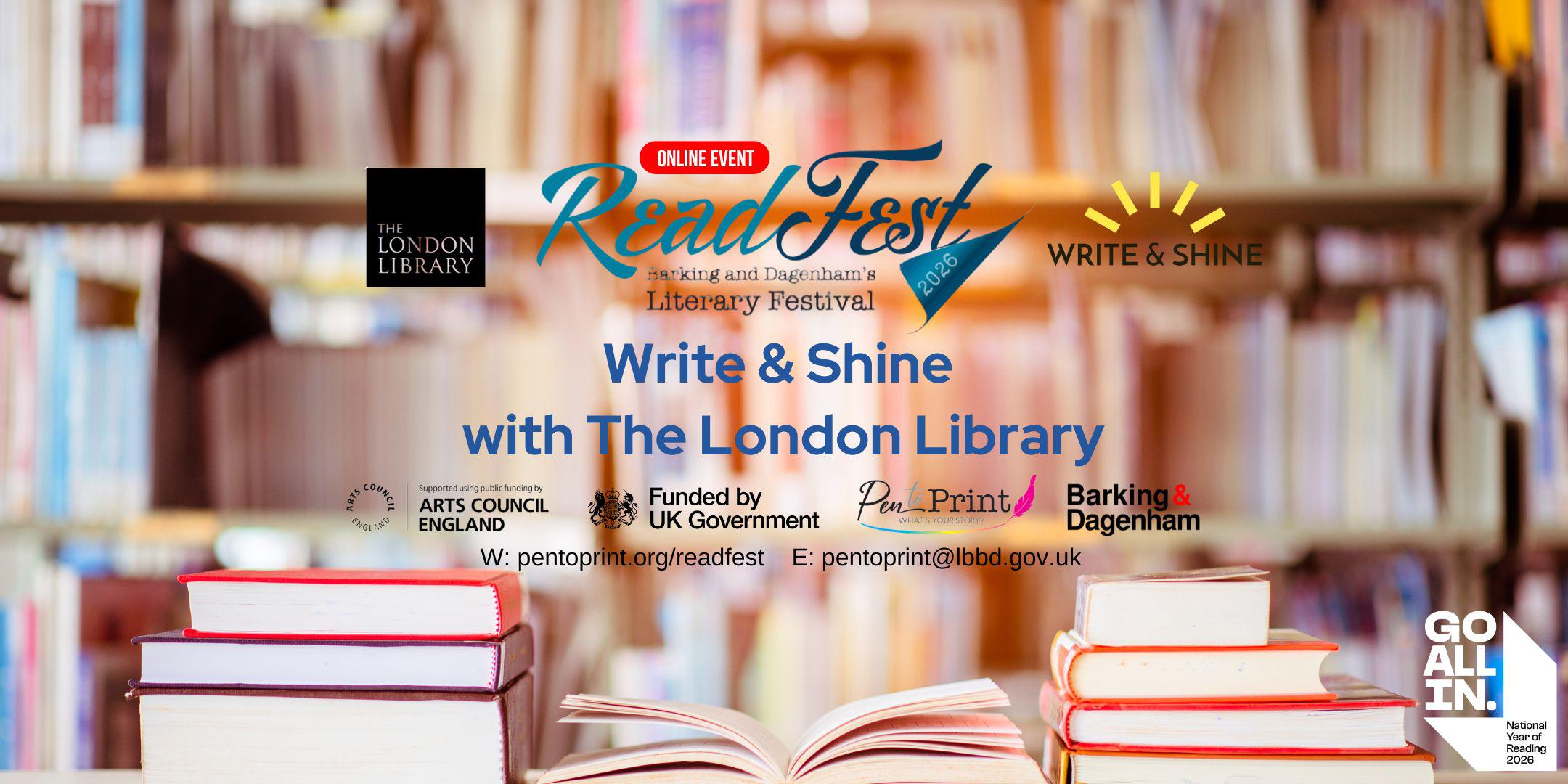Online ReadFest 2026: Write & Shine with The London Library