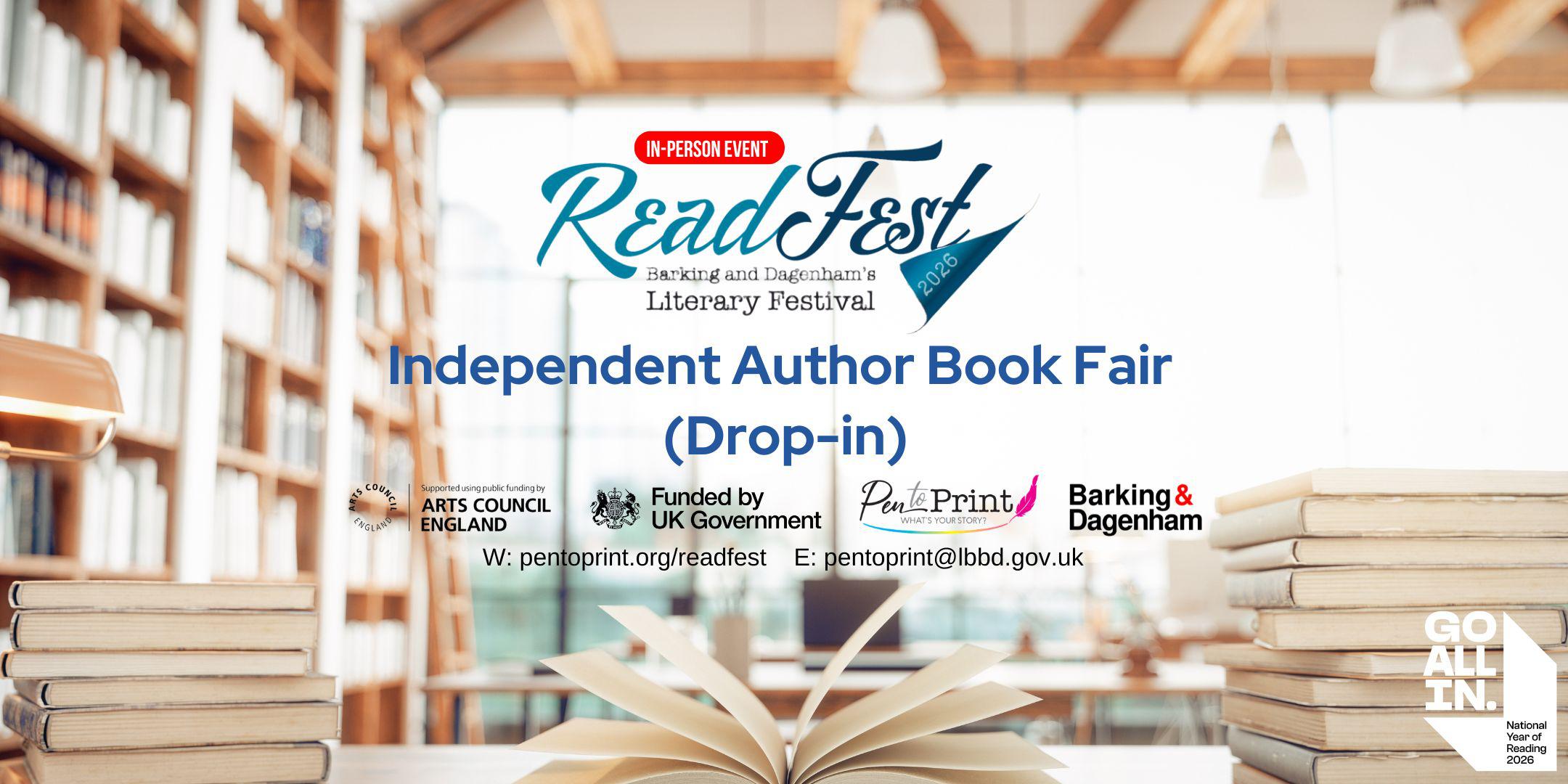 ReadFest 2026: Independent Author Book Fair (Drop-in)