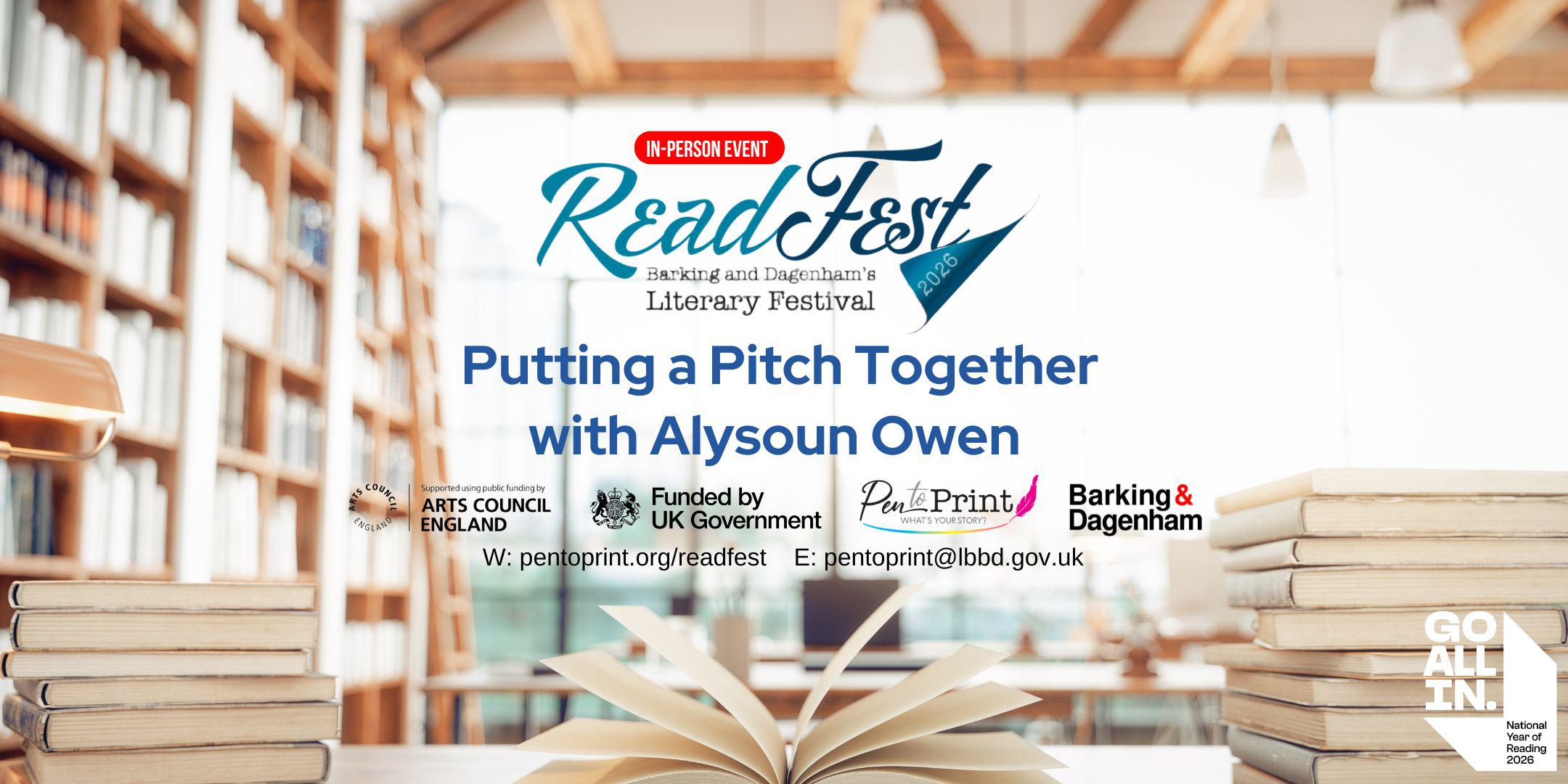 ReadFest 2026: Putting a Pitch Together with Alysoun Owen