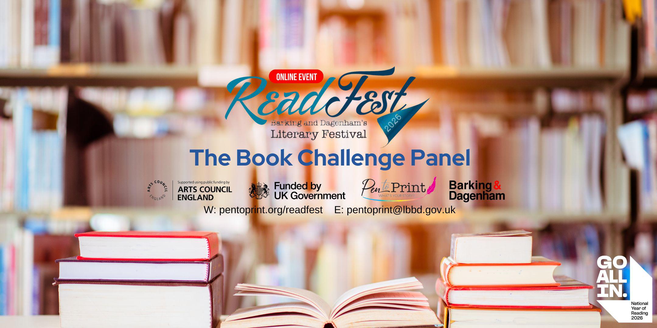 Online ReadFest 2026: The Book Challenge Panel