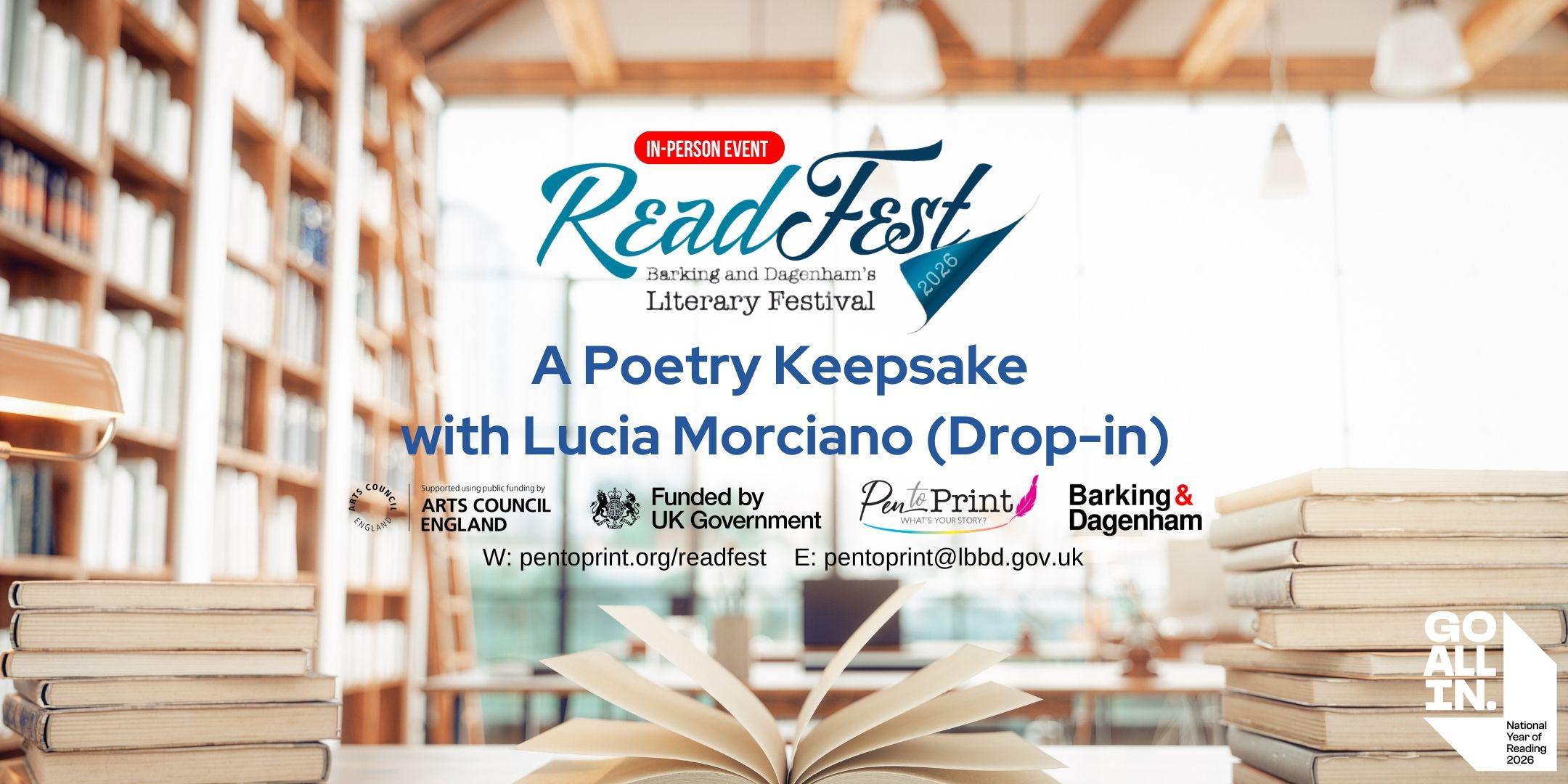 ReadFest 2026: A Poetry Keepsake with Lucia Morciano (Drop-in)